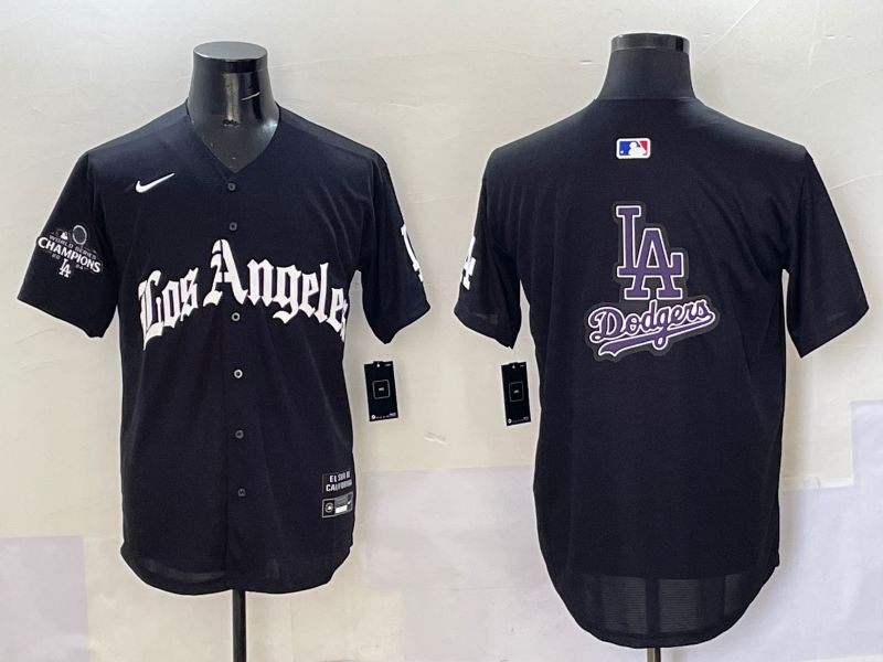 Men Los Angeles Dodgers Blank Black Five generations Joint Name 2025 Nike MLB Jersey style 73->los angeles dodgers->MLB Jersey